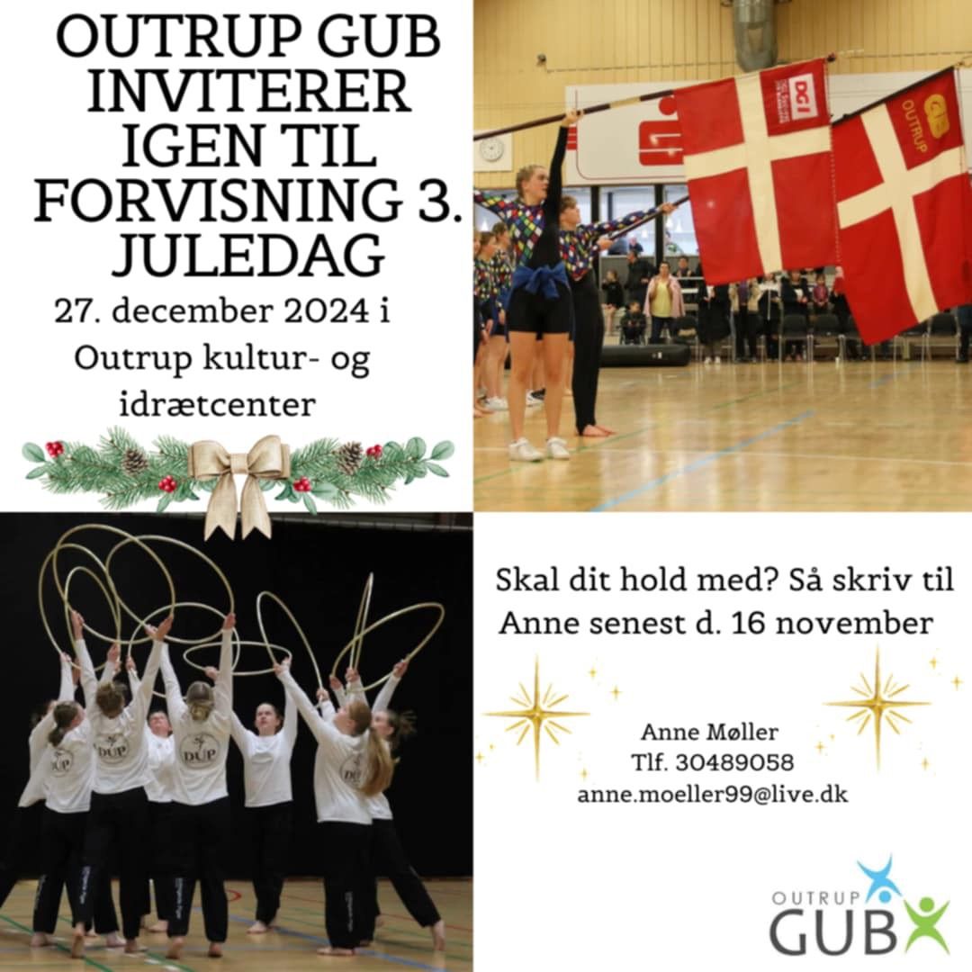 Holdtilmelding 3 juledag opvisning Outrup