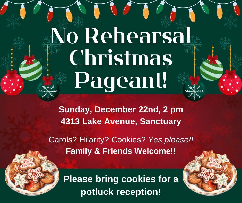 No Rehearsal Christmas Pageant!