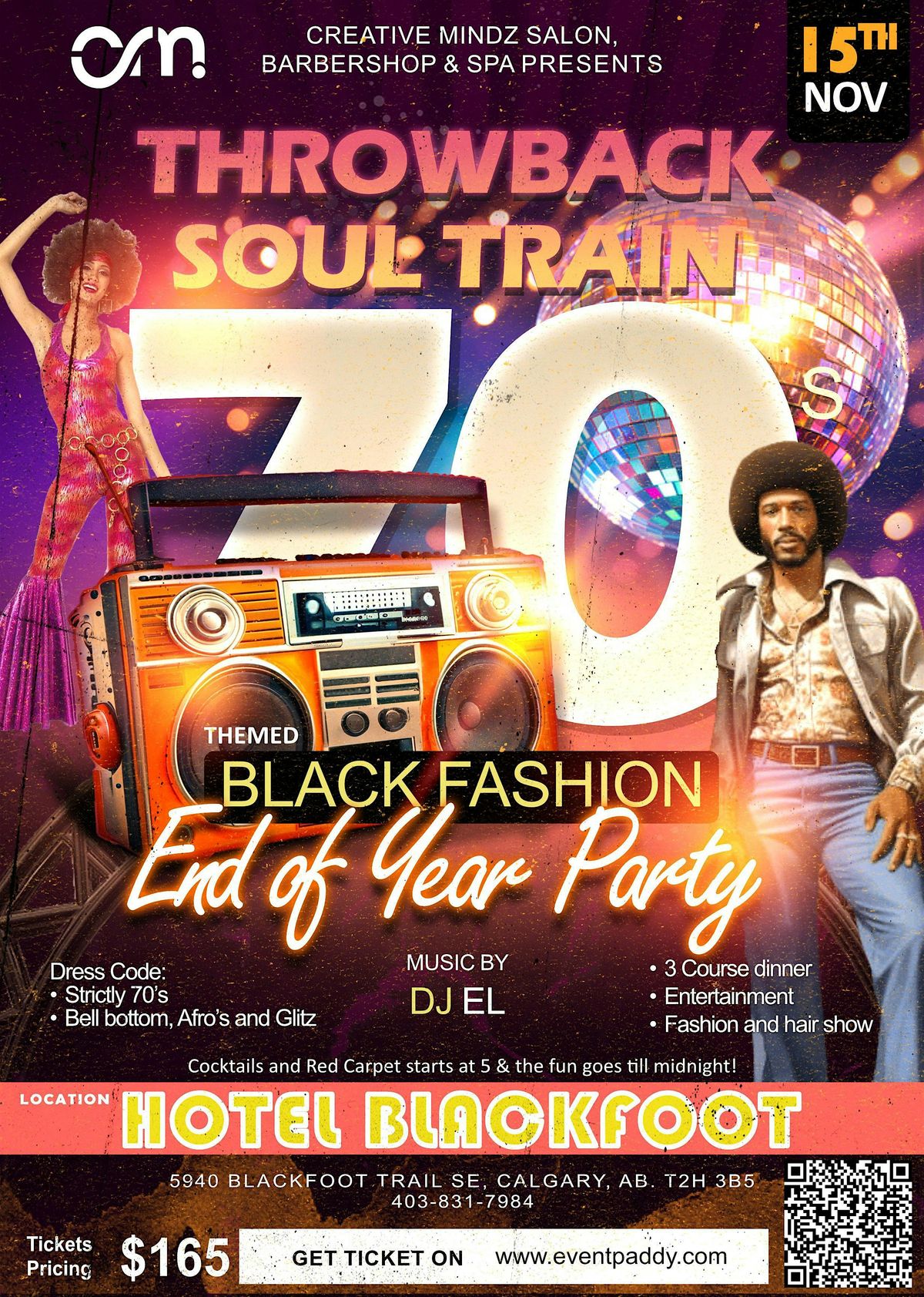 Creative Mindz  70s throwback Soul Train End of the year party