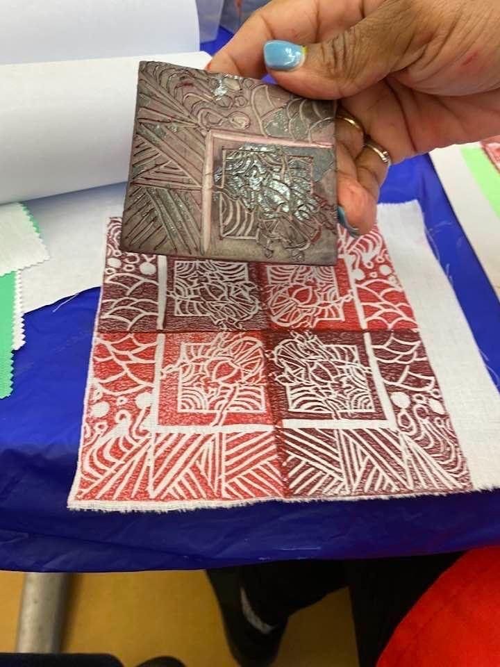 Hand Painting and Stamping Textiles