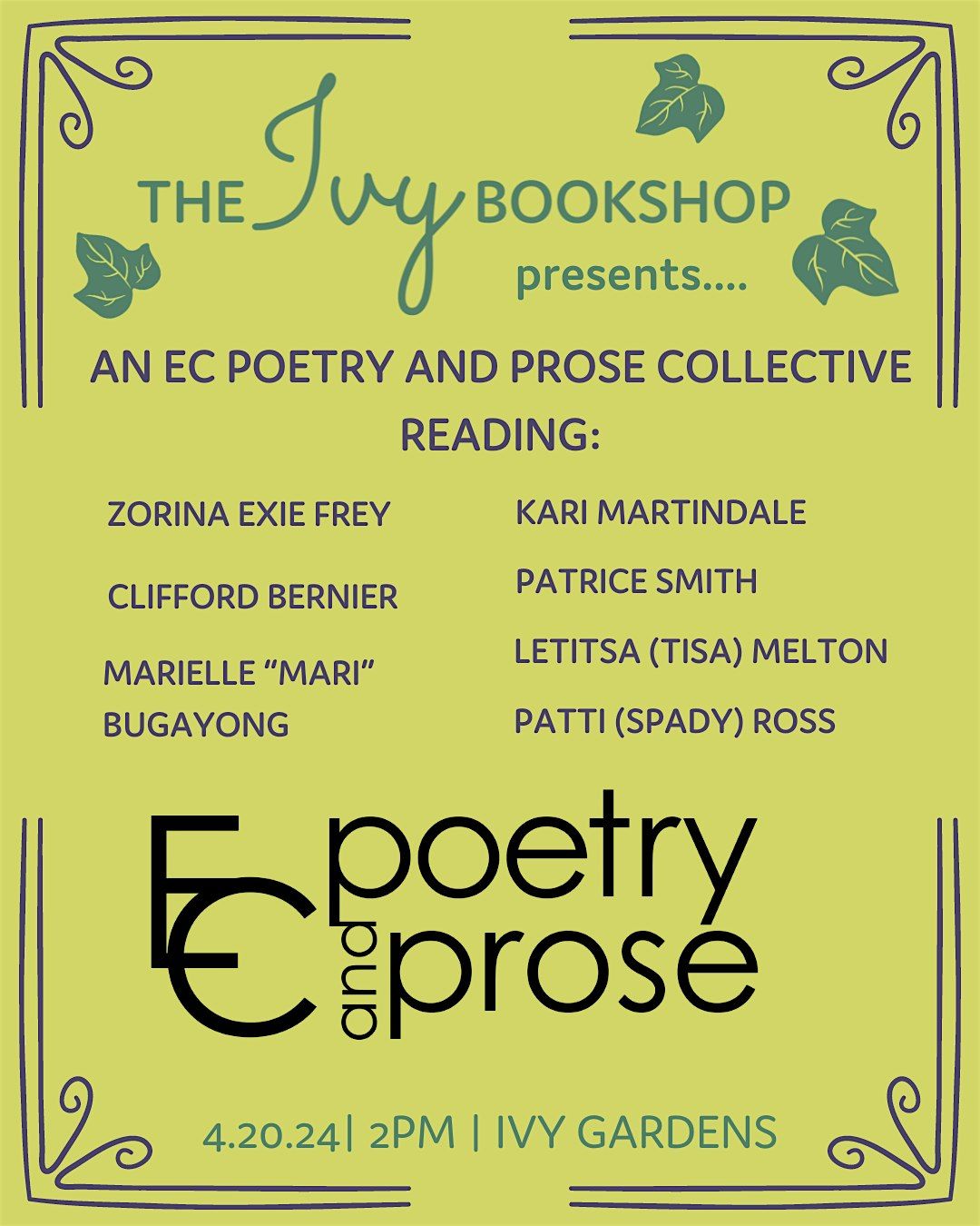 An EC Poetry and Prose Collective Reading!