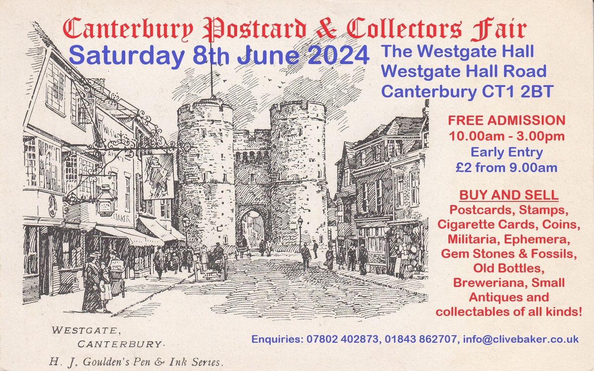 Canterbury Postcard & Collectors Fair - 8th June 2024