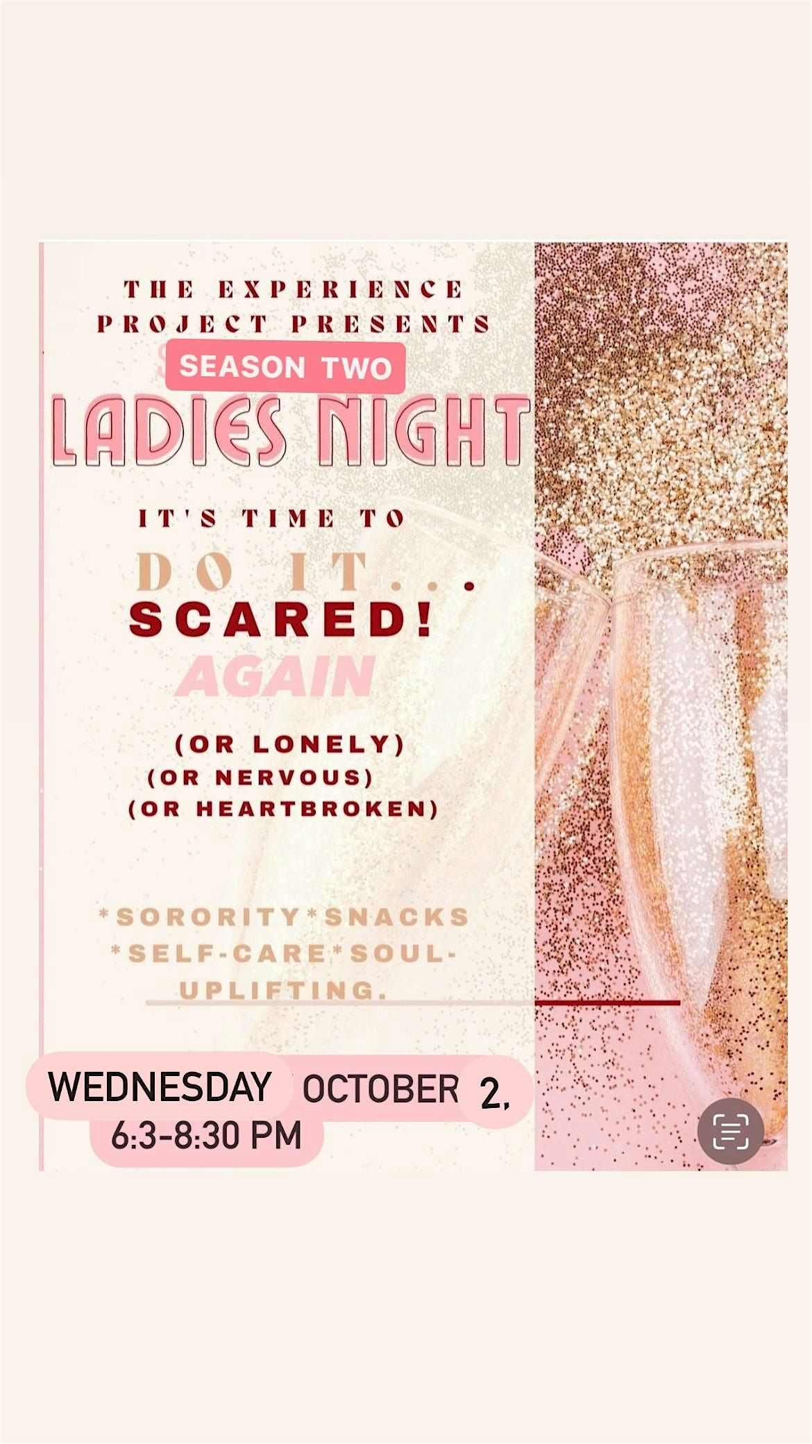 Ladies Night; Doing It Scared?\u2026 So Now What??