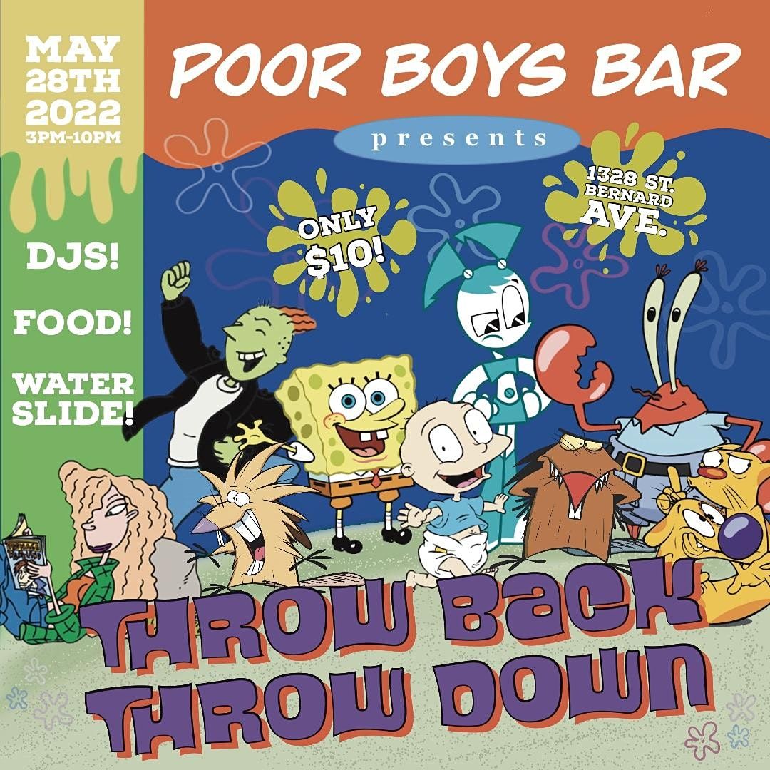 Throwback Throwdown Nickelodeon Themed Party Outside at Poor Boys Bar