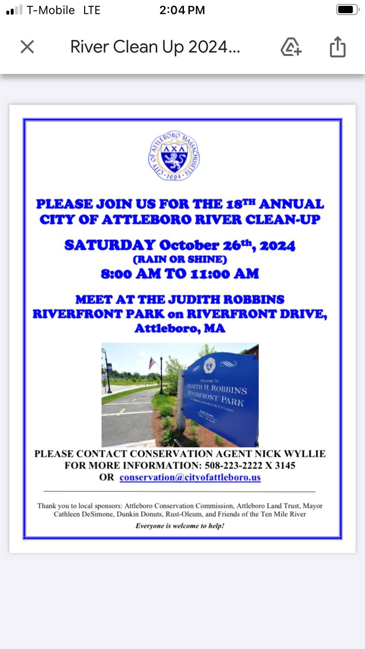 18th Annual Attleboro River Cleanup