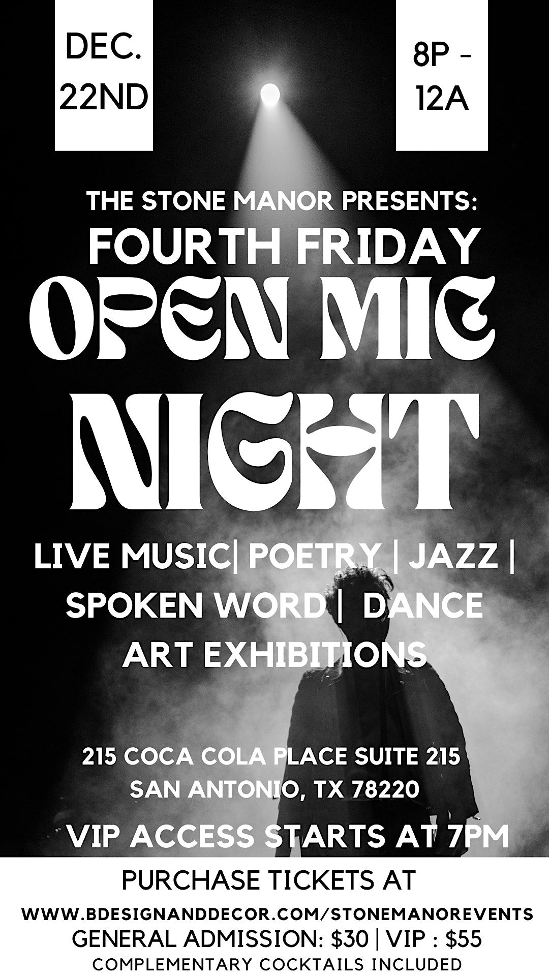 Fourth Fridays Open Mic at The Stone Manor