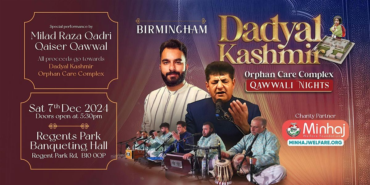 Dadyal Kashmir Orphan Care Qawwali Night in Birmingham