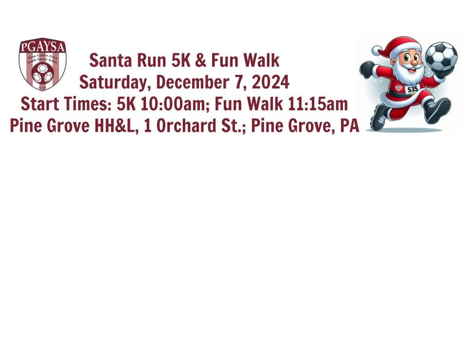 PGAYSA Santa Run 5K & Fun Walk