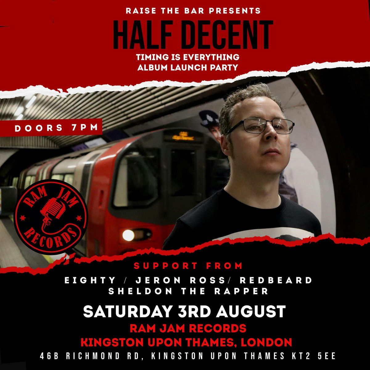 Half Decent\/ Eighty\/ Jeron Ross At Ram Jam Records Saturday 3rd August 2024