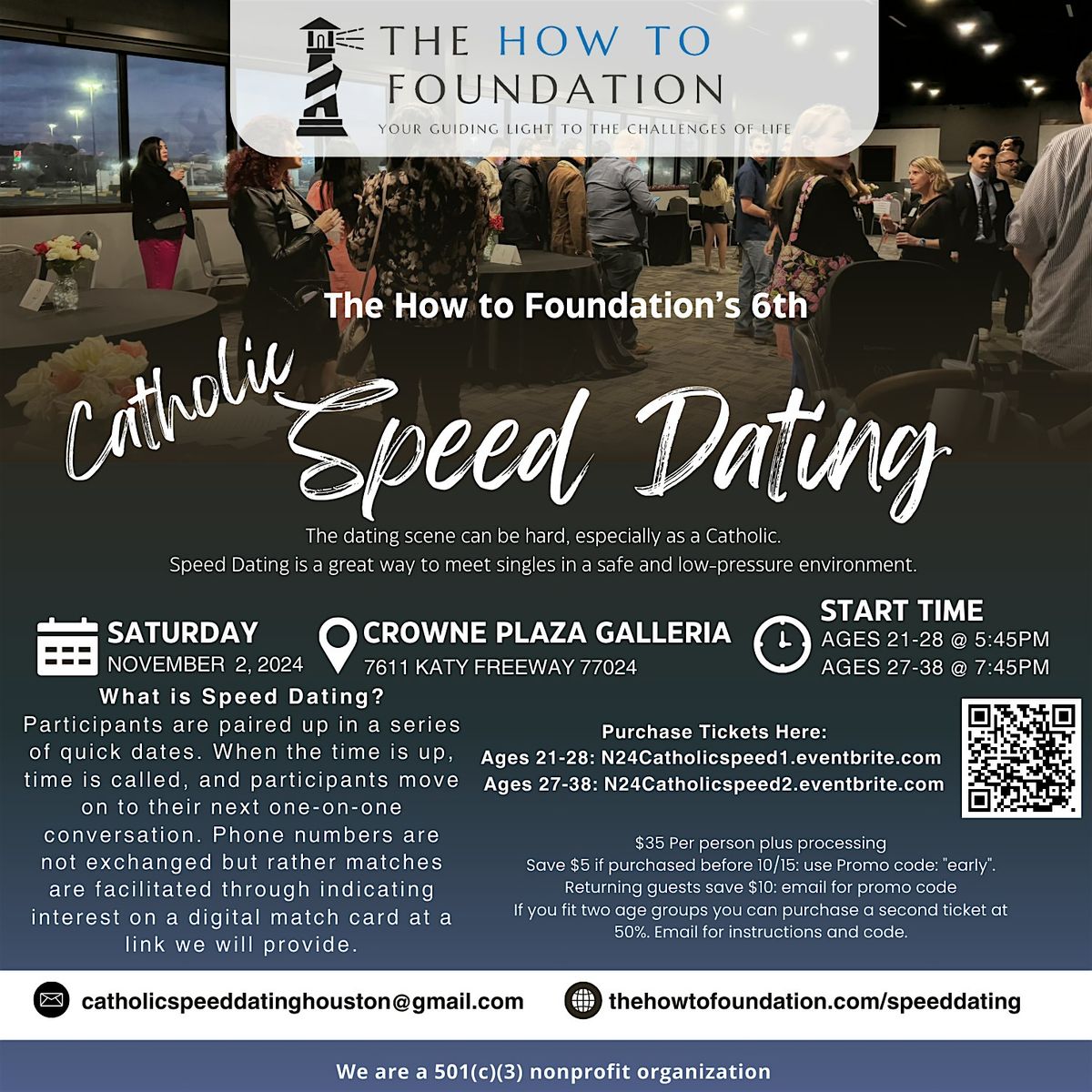 Catholic Speed Dating - Ages 21-28  - Houston June 2024 - Singles Event