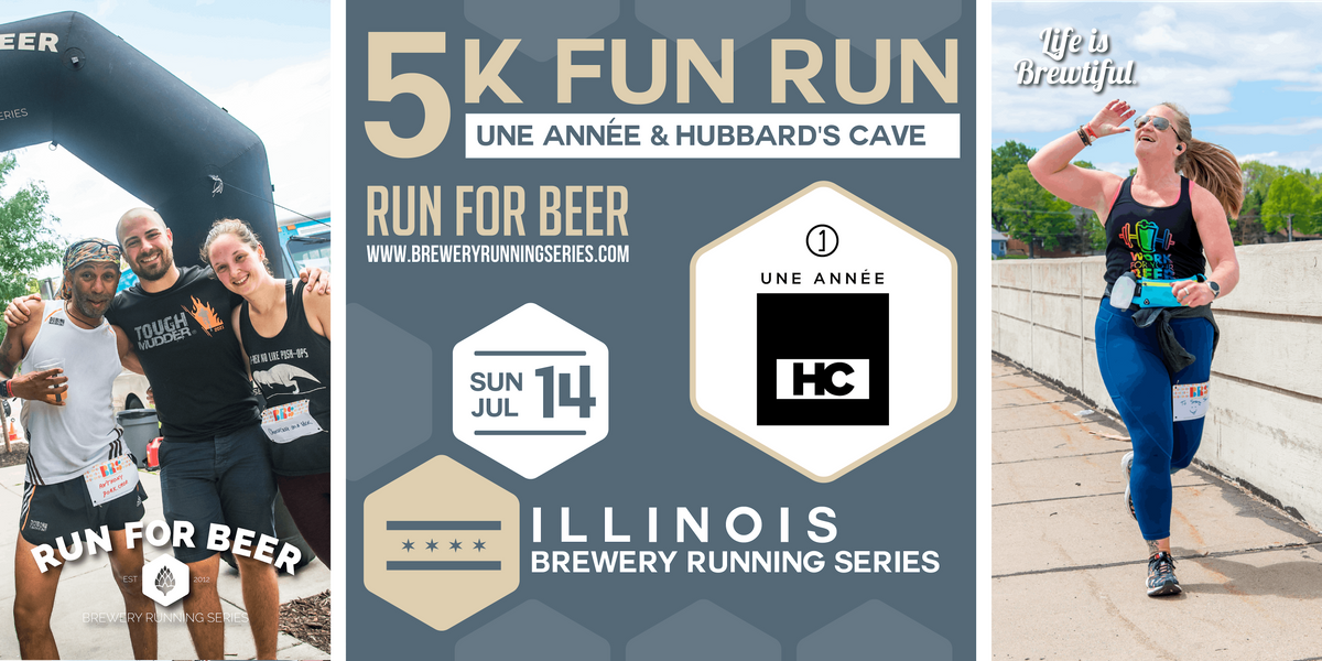5k Beer Run x Une Ann\u00e9e\/Hubbard's Cave | 2024 IL Brewery Running Series