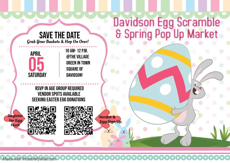 Davidson Egg Scramble & Spring Pop Up Market 