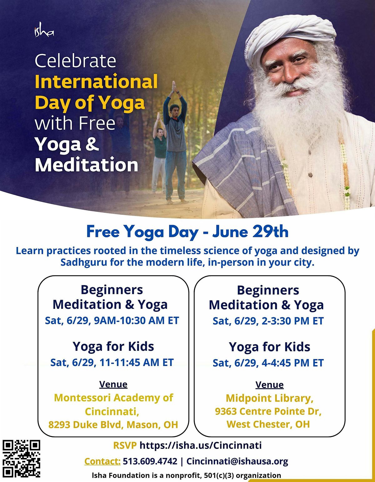 International Day of Yoga - Free Meditation & Yoga - Mason OH