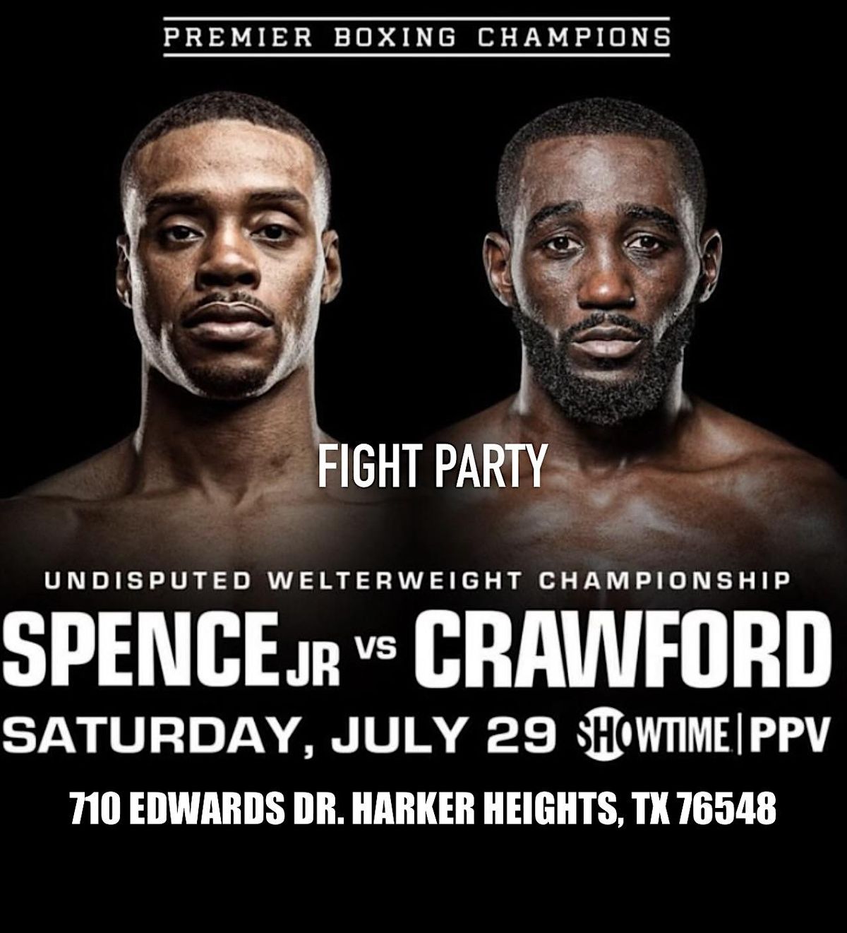 Spence vs Crawford Fight Party