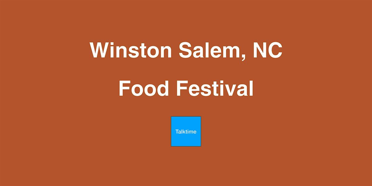 Food Festival - Winston Salem