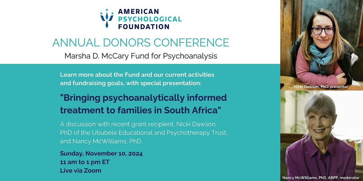 Donor Appreciation Event: Marsha D. McCary Fund for Psychoanalysis