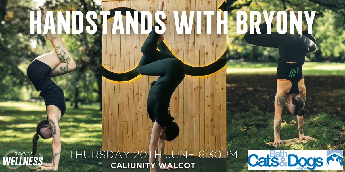 Handstands with Bryony for Bath Cats & Dogs Home ~ Week of Wellness