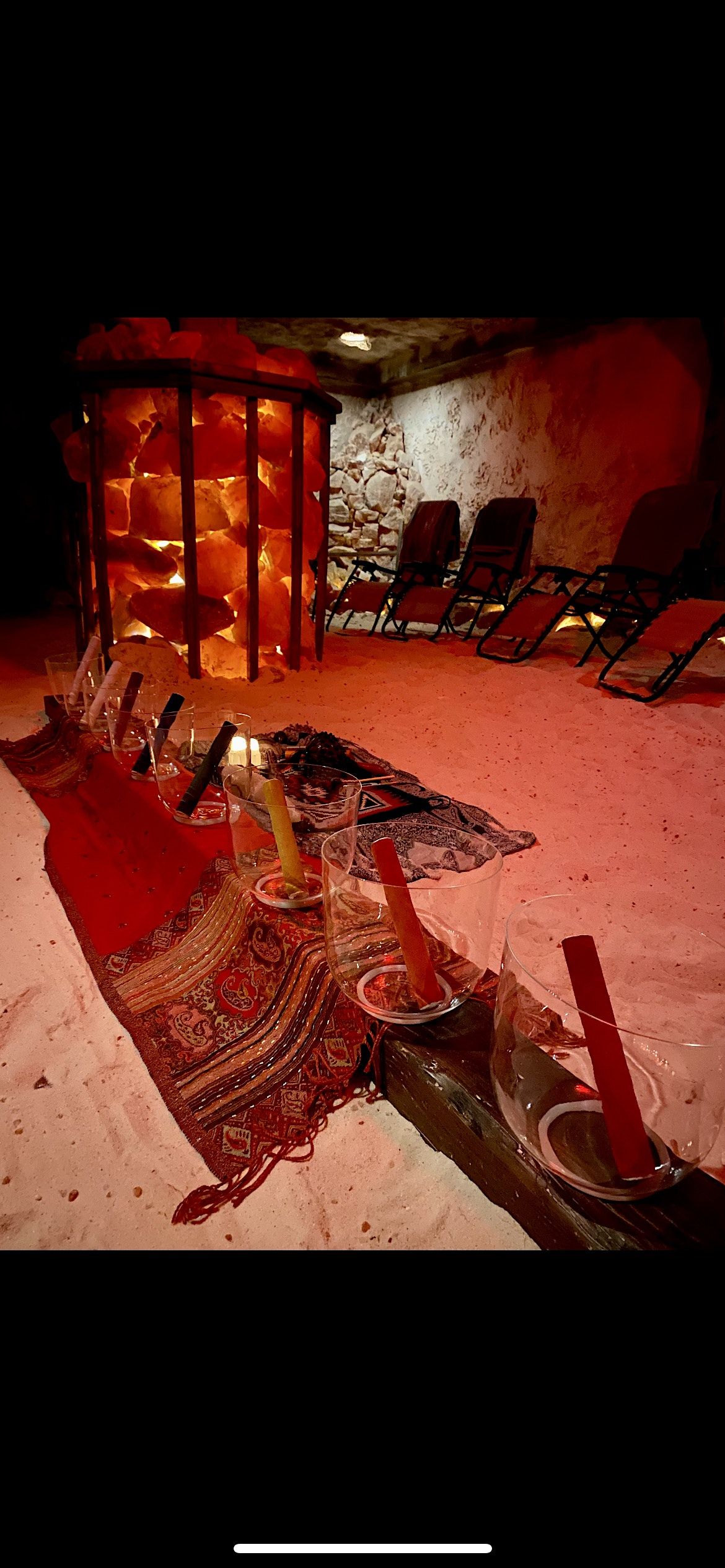 Crystal Bowl Sonic Relaxation in The Salt Cave