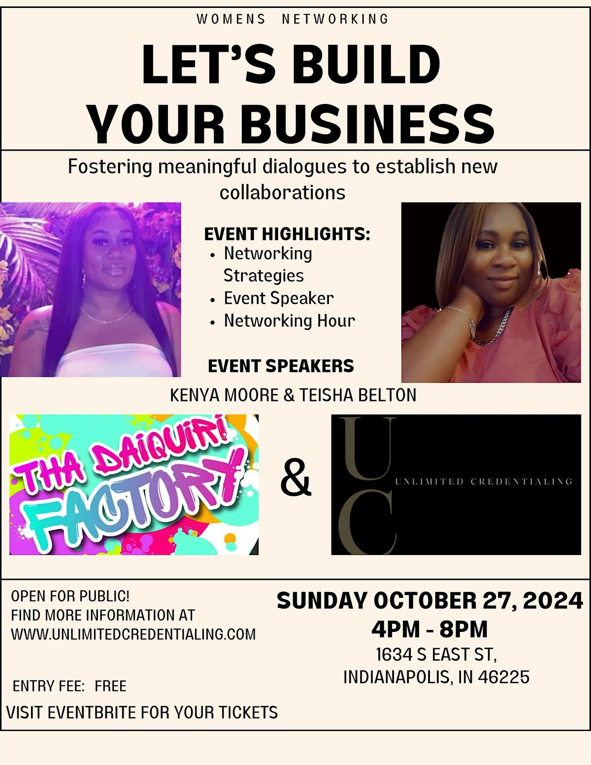 Women's Networking Event Let's Build Your Business