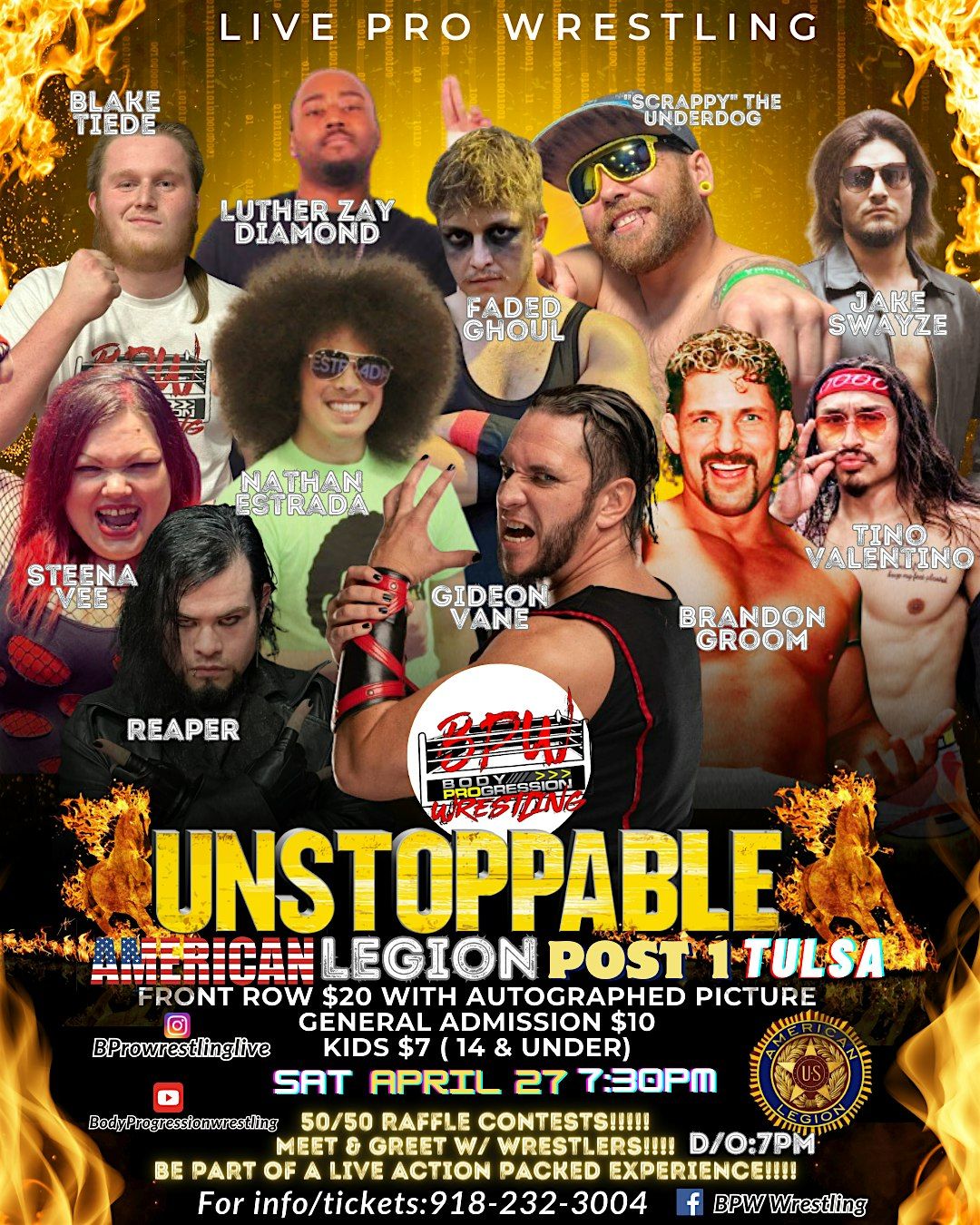 BPW "UNSTOPPABLE" Live wrestling show