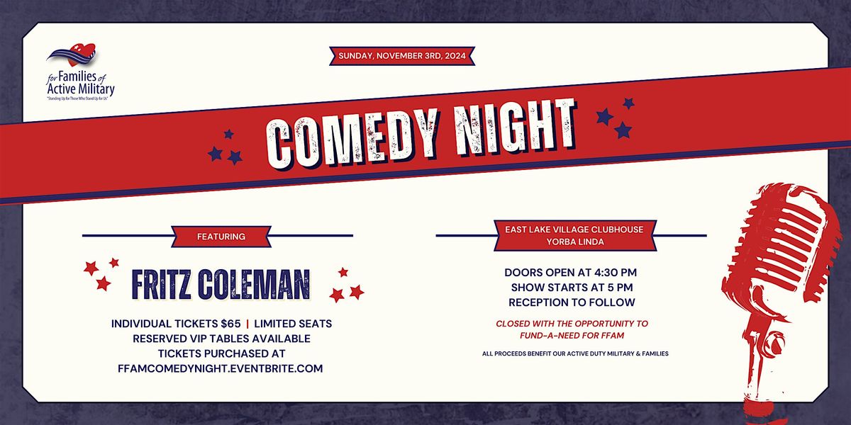 For Families of Active Military Comedy Night