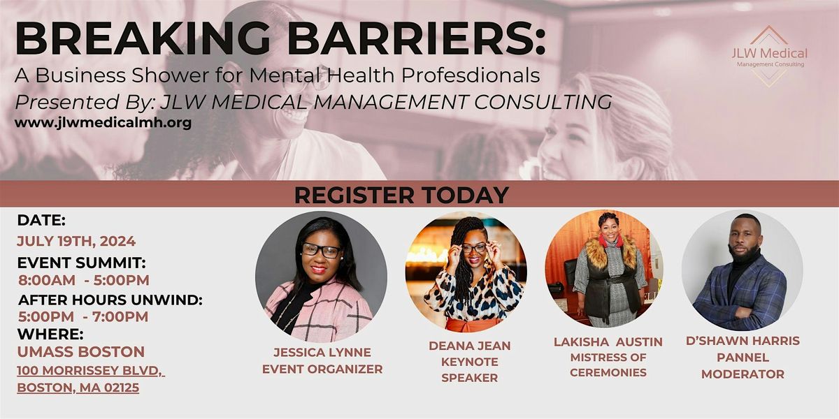 Breaking Barriers:  A Business Shower for Mental Health Professionals