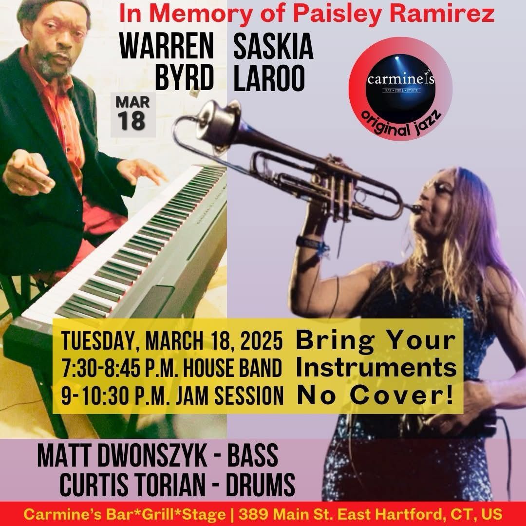 Paisley's Jazz feat. Warren Byrd & Saskia Laroo at Carmines