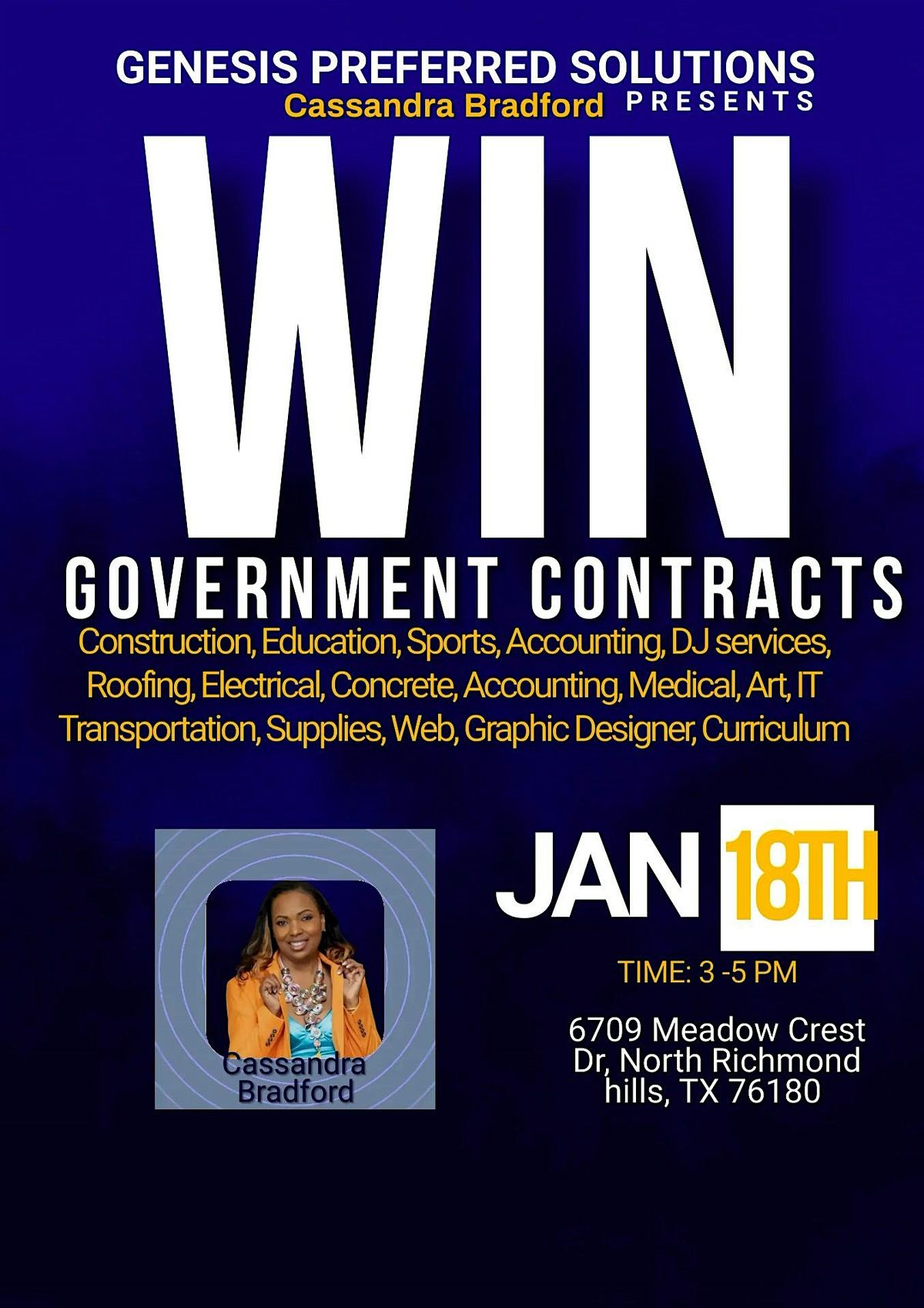 WIN GOVERNMENT CONTRACTS