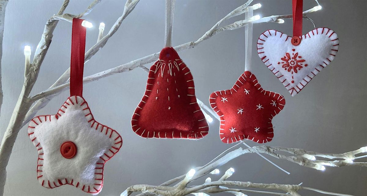 Create a lovely hand-stitched Christmas tree decoration