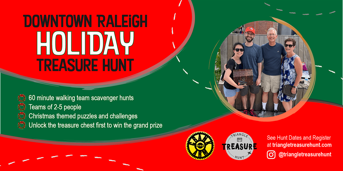 Downtown Raleigh Holiday Treasure Hunt - Walking Team Scavenger Hunt!