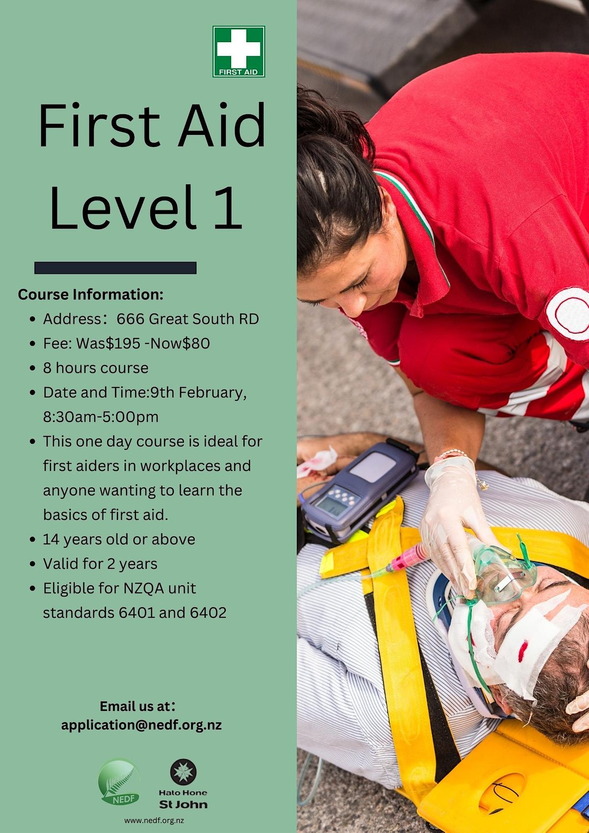 St Johns First Aid Level 1