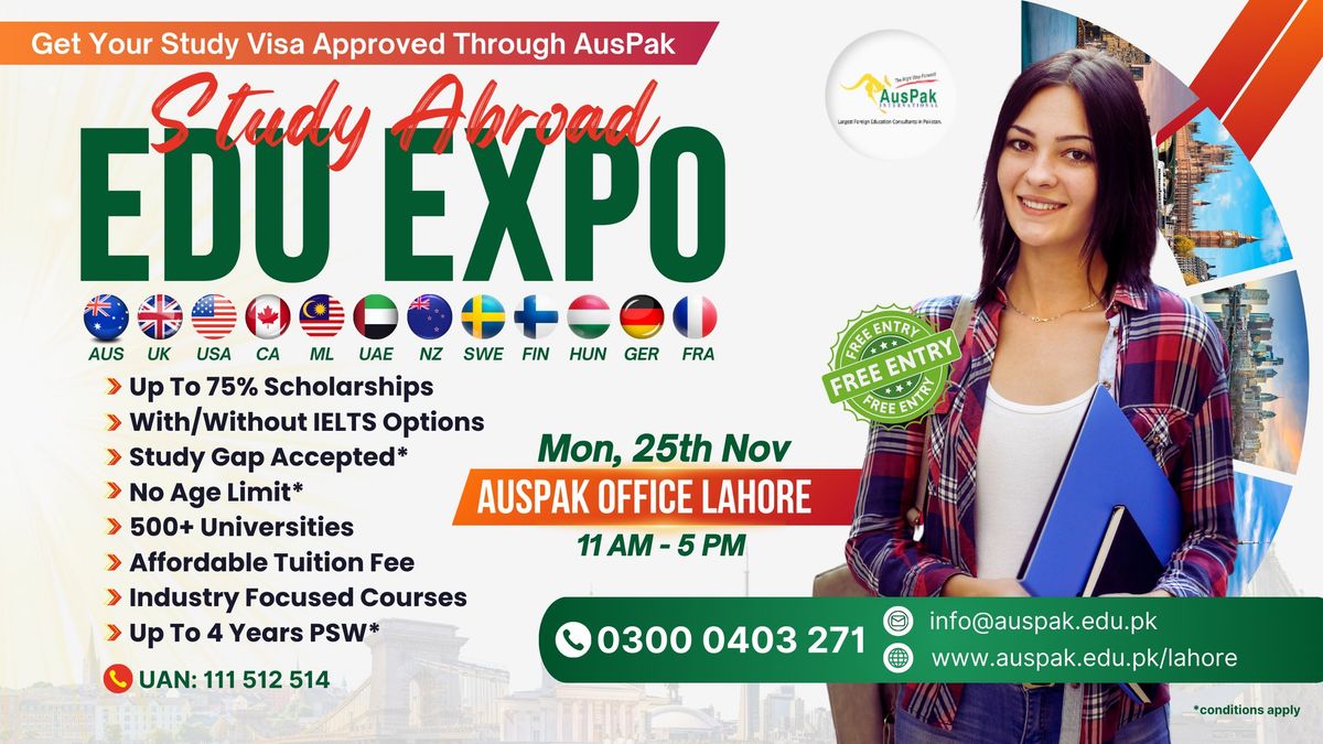 Lahore: Study Abroad Edu Expo 2024