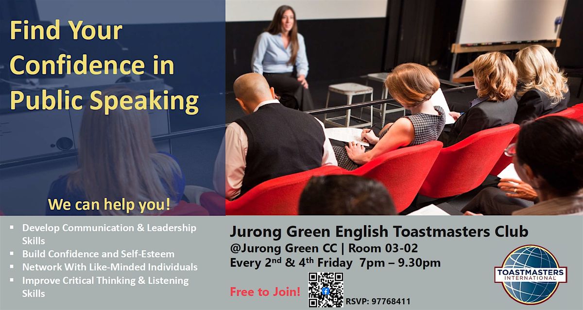 Speak Up and Stand Out: Free Public Speaking Course @ Jurong Green CC
