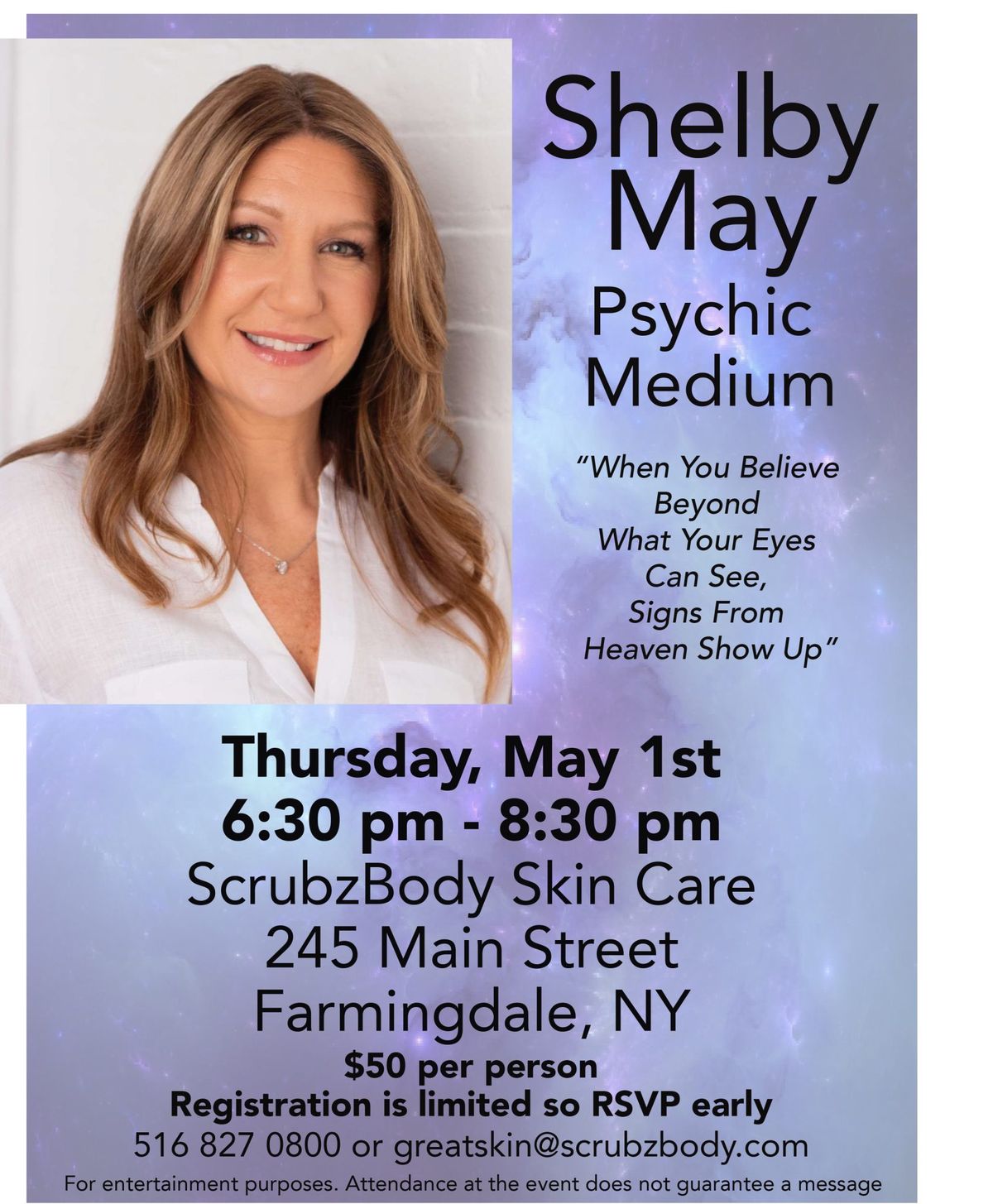 An Evening of Messages with Shelby May Psychic Medium