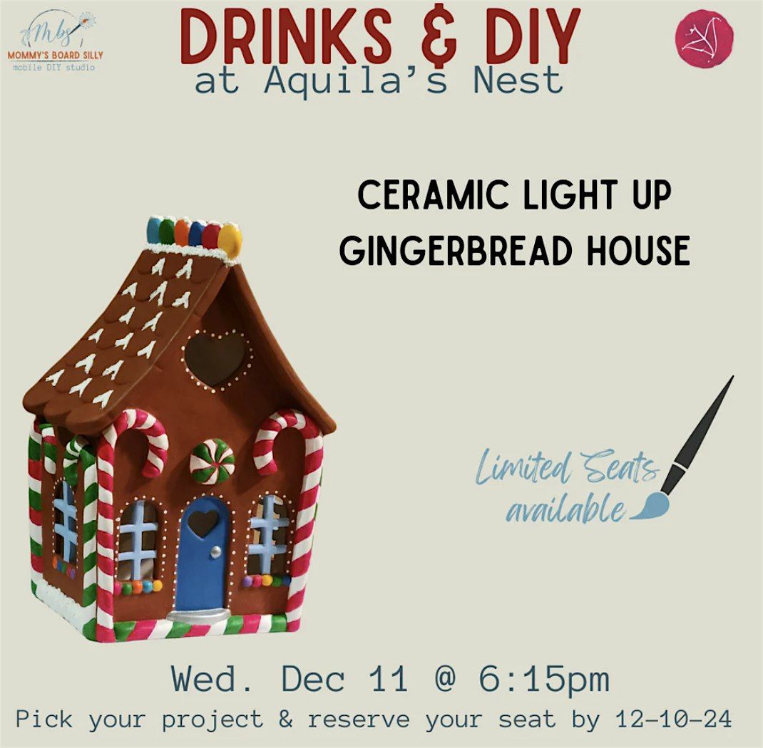 Drinks & DIY: Ceramic Gingerbread House