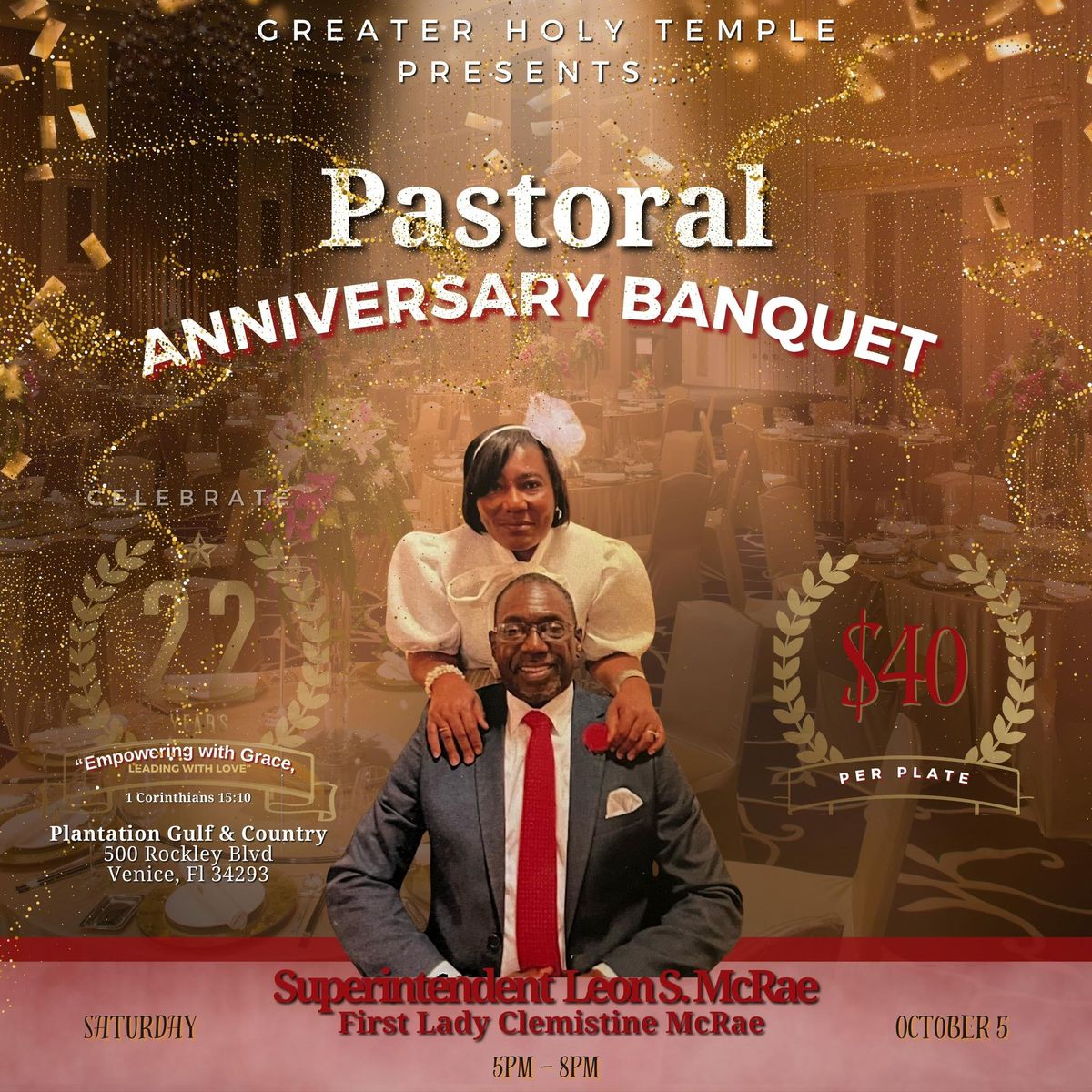 Pastoral Anniversary Banquet