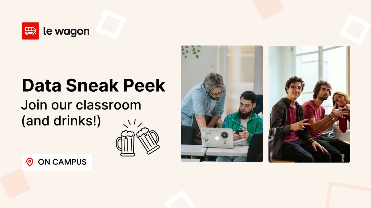 Data Sneak Peek | Join our classroom (and drinks!)