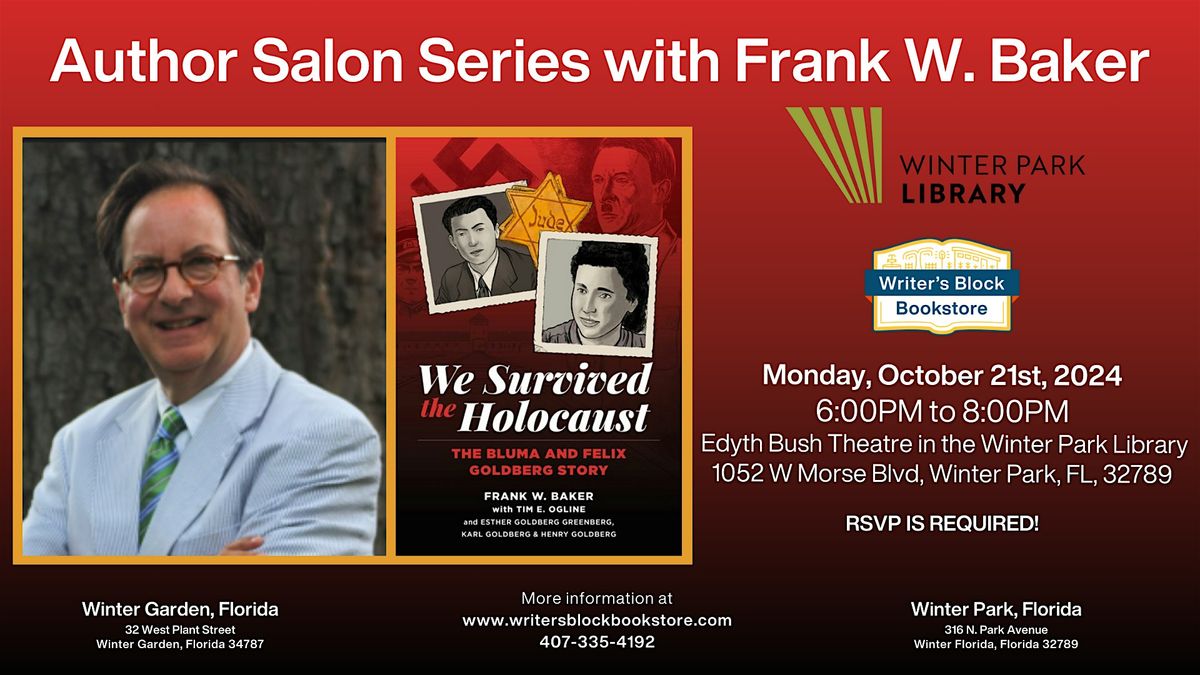 Author Salon Series with Frank W. Baker