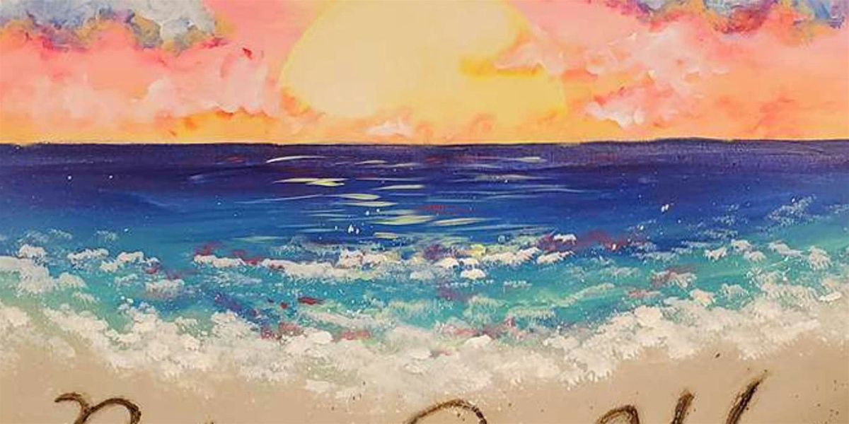 Sunset Beach Landscape - Paint and Sip by Classpop!\u2122