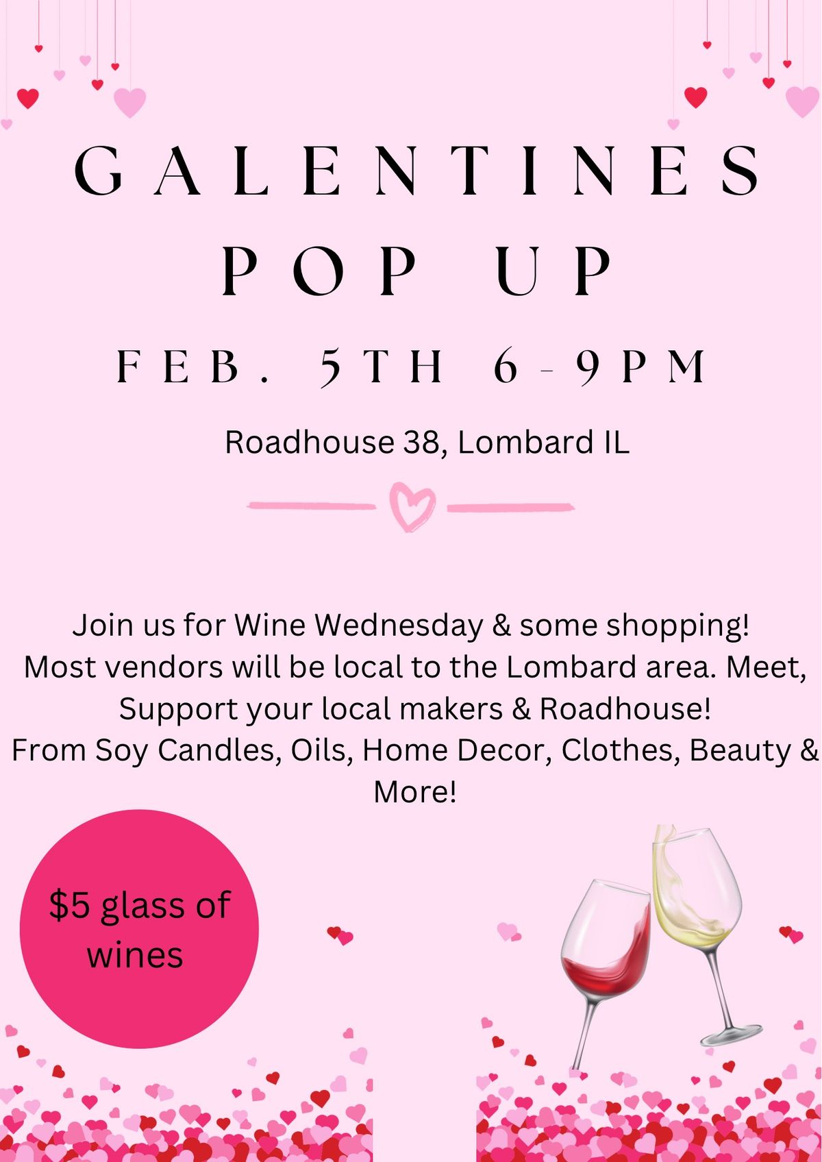 Galentines Pop up at Roadhouse 38