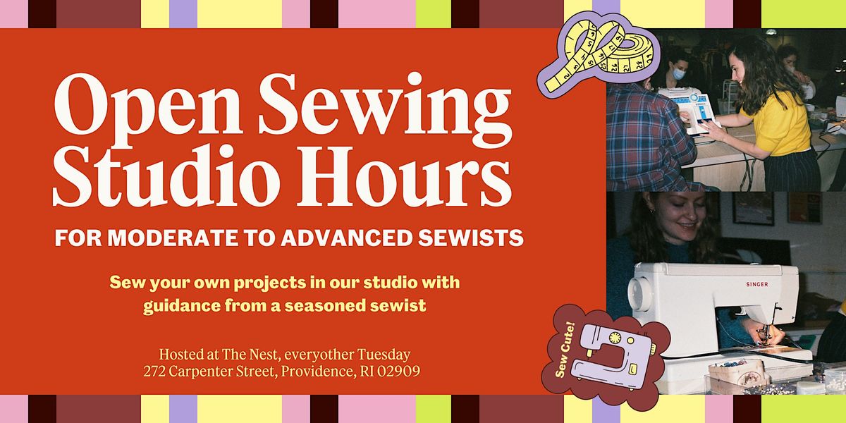 OPEN SEWING STUDIO HOURS for Moderate to Advanced Sewists