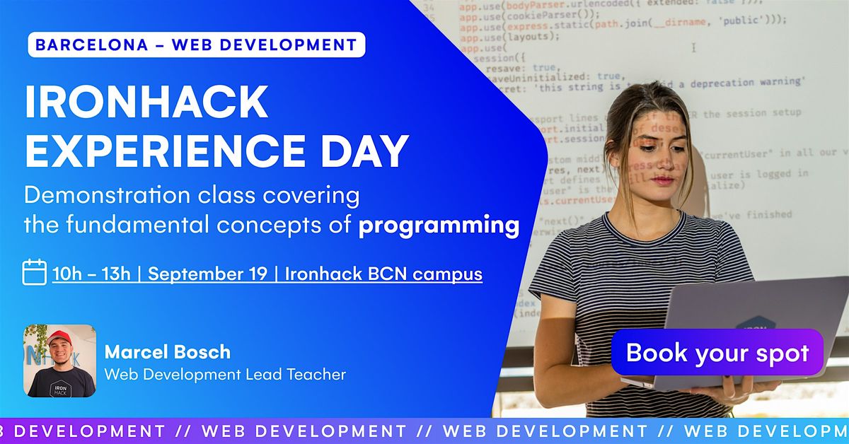 [BCN] IRONHACK EXPERIENCE DAY - WEB DEVELOPMENT