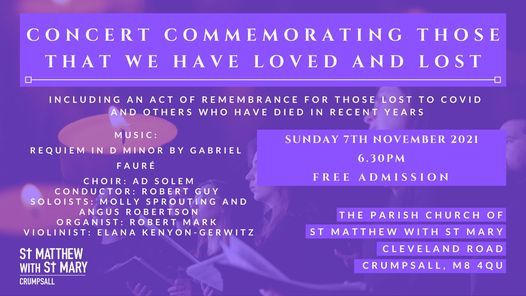Concert Commemorating Those That We Have Loved And Lost