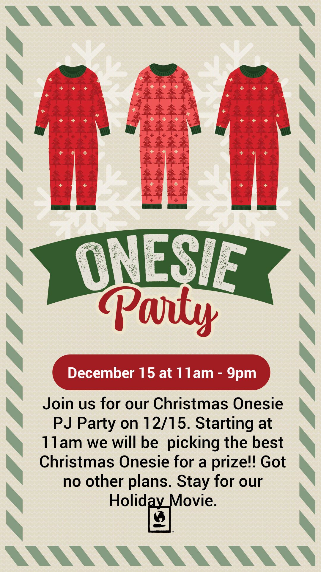 Christmas Onesie PJ Party