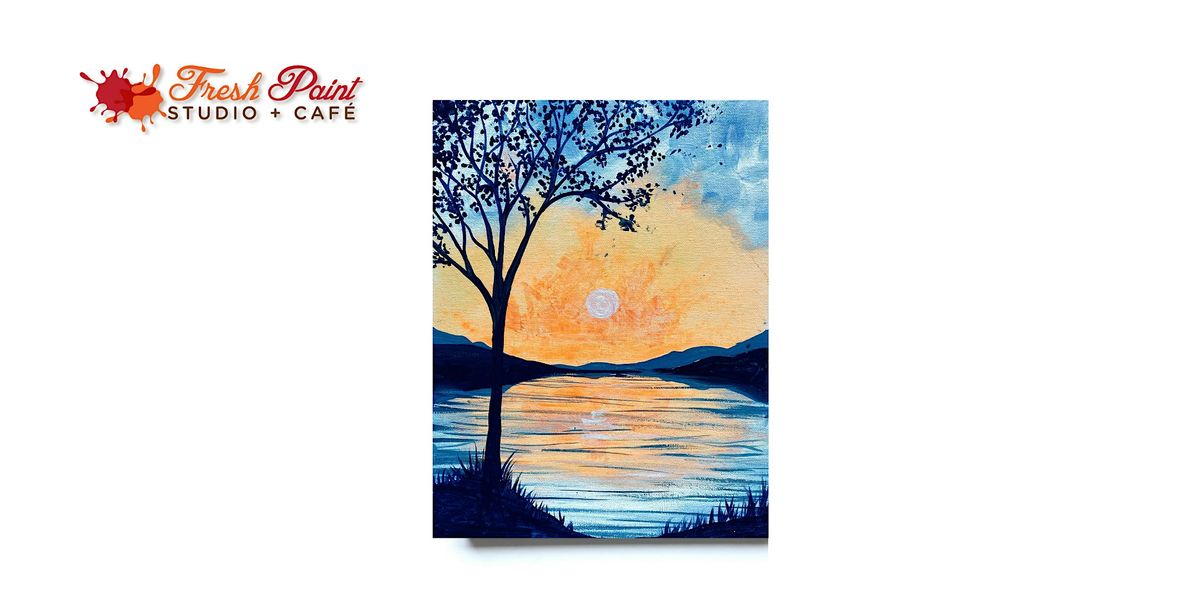 In-Studio Paint Night \u2013 Sunrise Lake Acrylic Painting