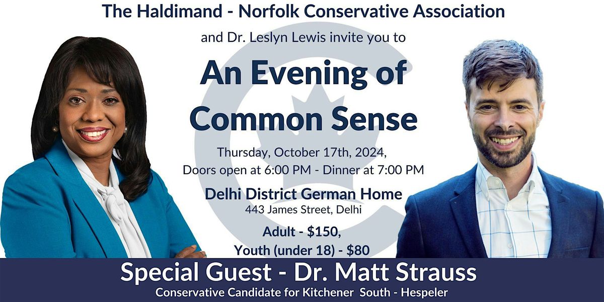 Evening of Common Sense with Leslyn Lewis & Special Guest Dr. Matt Strauss