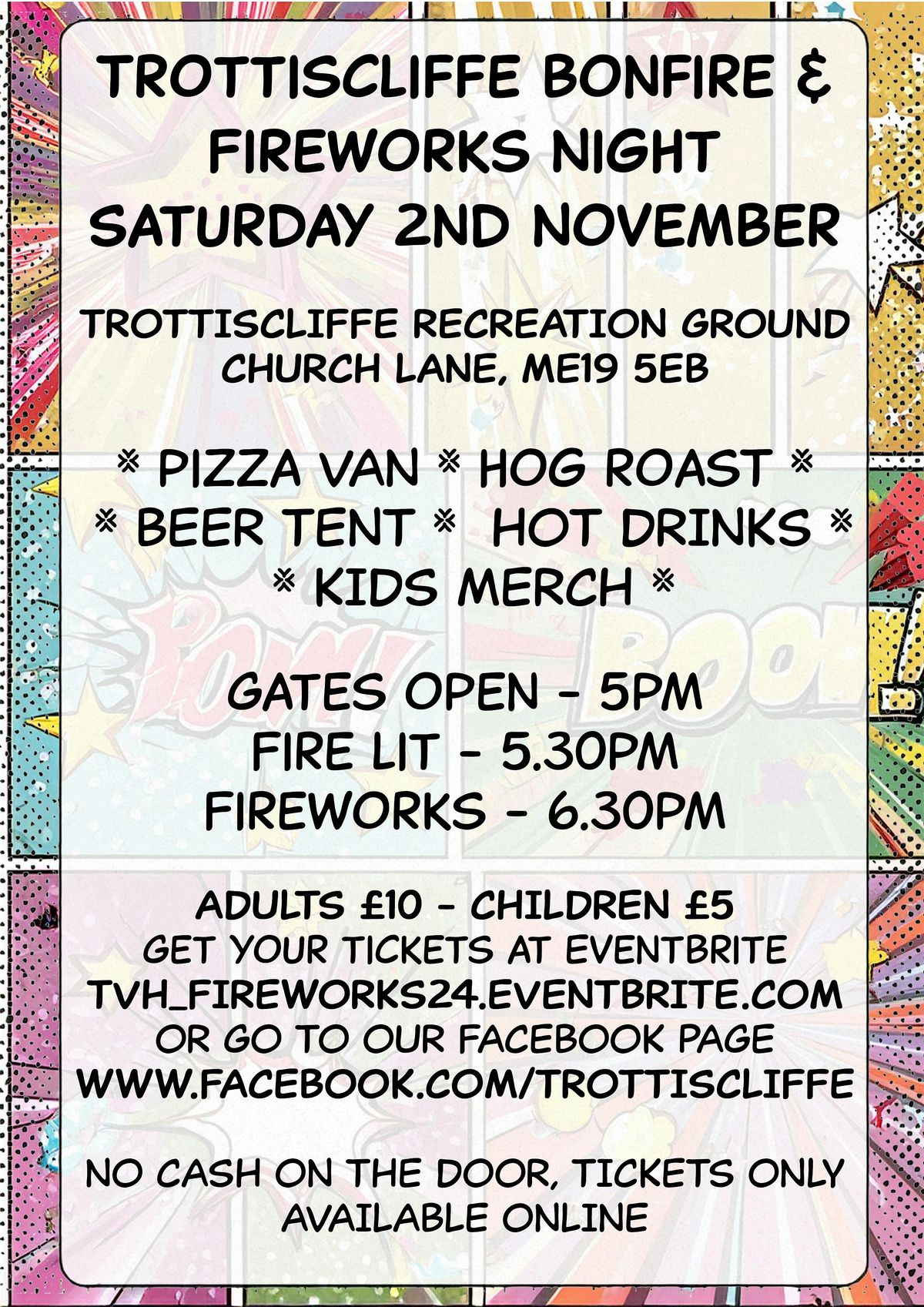 Trottiscliffe Bonfire & Fireworks 2024