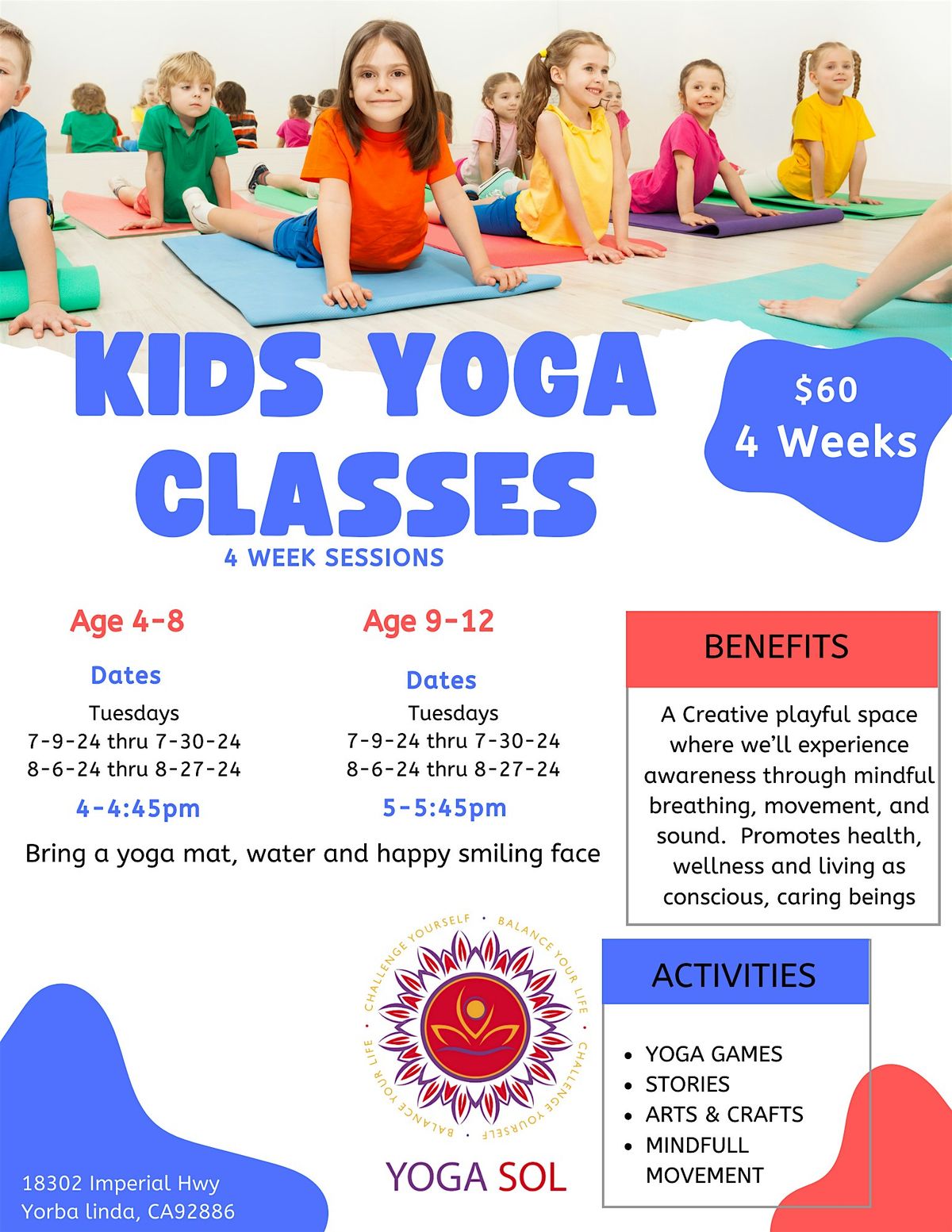 Kids Yoga Series (July 9th- July 30th)