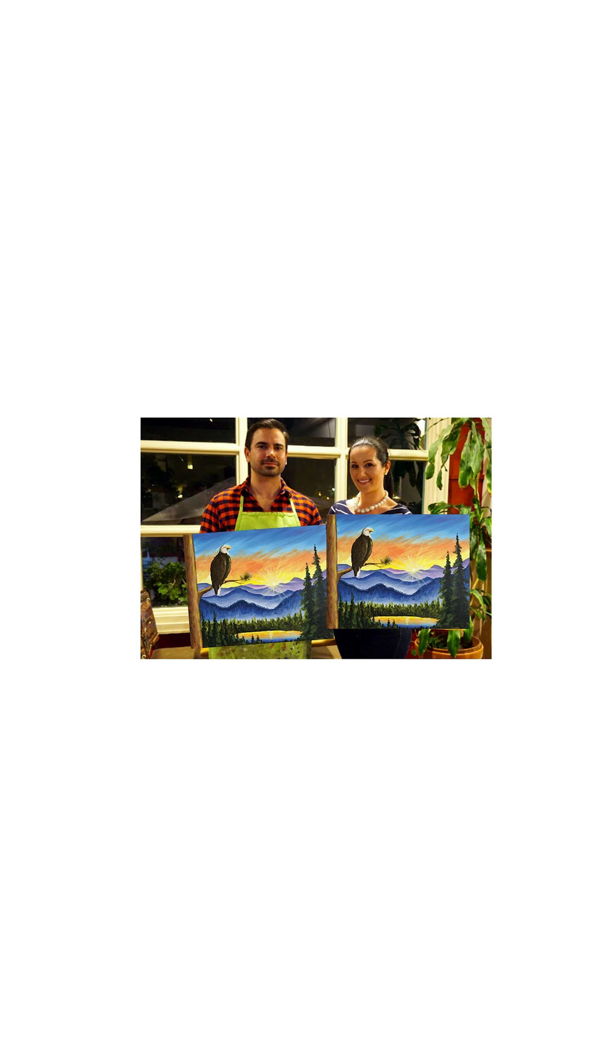 Eagle Landscape- Canvas bachelorette party - paint with Marian