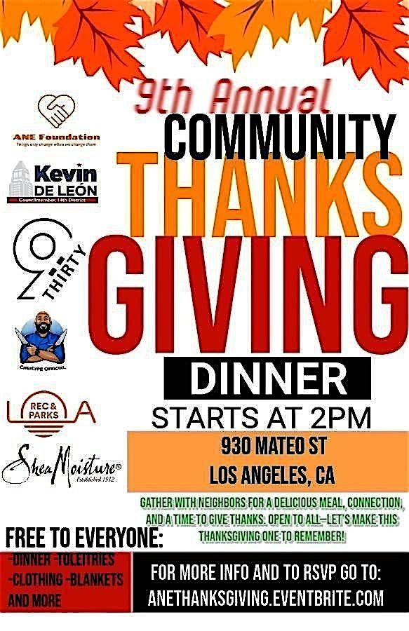 9th Annual Community Thanksgiving Dinner